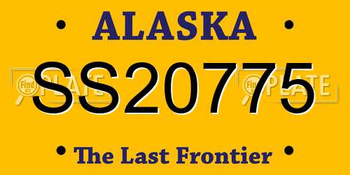 SS20775 Alaska License Plate