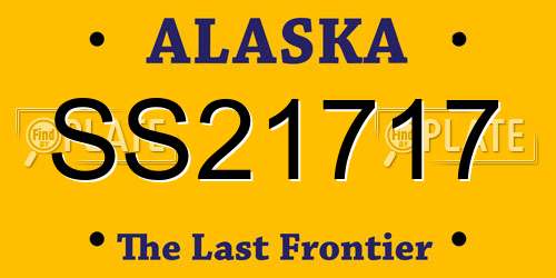 SS21717 Alaska License Plate