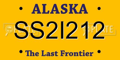 SS2I212 Alaska License Plate