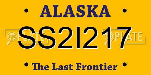 SS2I217 Alaska License Plate
