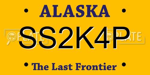 SS2K4P Alaska License Plate