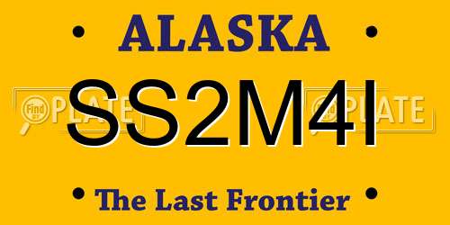 SS2M4I Alaska License Plate