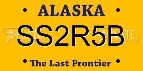 SS2R5B Alaska License Plate