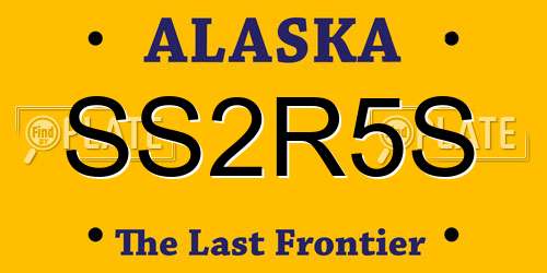 SS2R5S Alaska License Plate