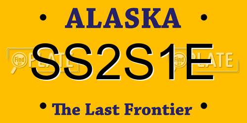 SS2S1E Alaska License Plate