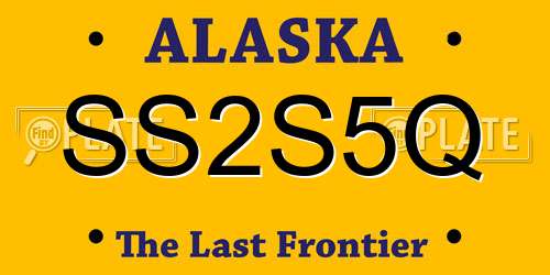 SS2S5Q Alaska License Plate