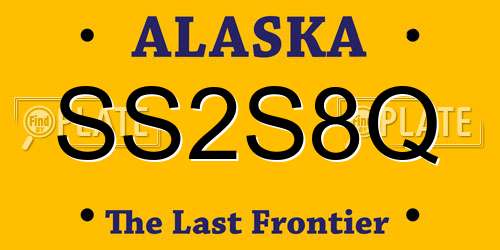 SS2S8Q Alaska License Plate