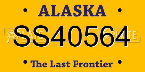 SS40564 Alaska License Plate