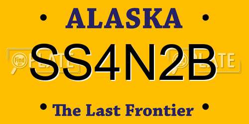 SS4N2B Alaska License Plate