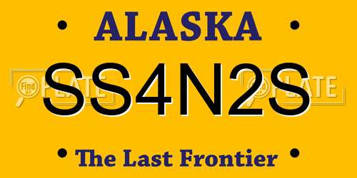 SS4N2S Alaska License Plate