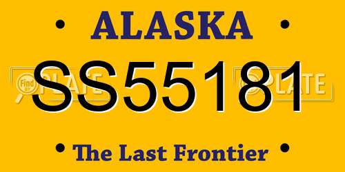 SS55181 Alaska License Plate