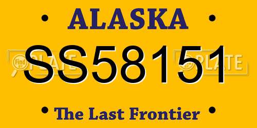 SS58151 Alaska License Plate