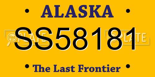 SS58181 Alaska License Plate