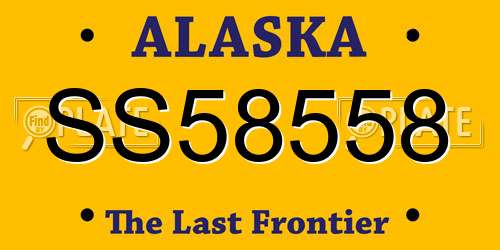 SS58558 Alaska License Plate