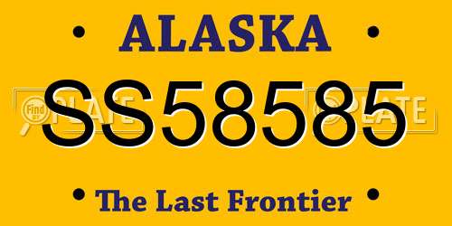 SS58585 Alaska License Plate