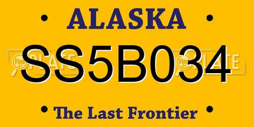 SS5B034 Alaska License Plate