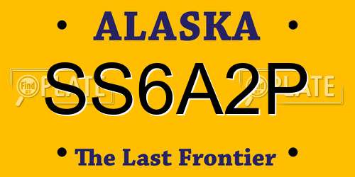 SS6A2P Alaska License Plate