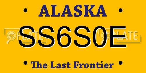 SS6S0E Alaska License Plate