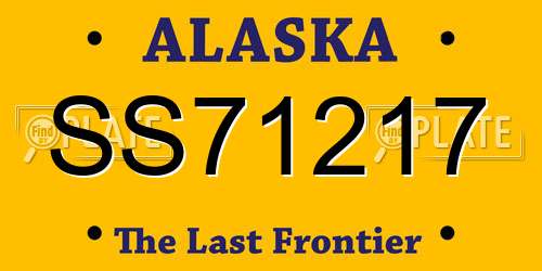 SS71217 Alaska License Plate
