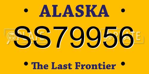 SS79956 Alaska License Plate