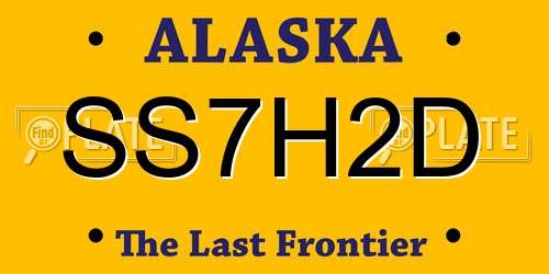 SS7H2D Alaska License Plate