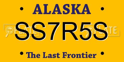 SS7R5S Alaska License Plate