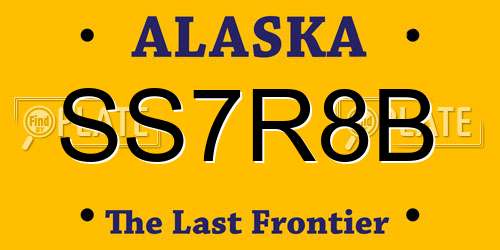 SS7R8B Alaska License Plate