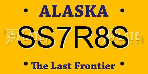 SS7R8S Alaska License Plate