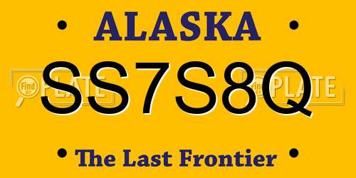 SS7S8Q Alaska License Plate