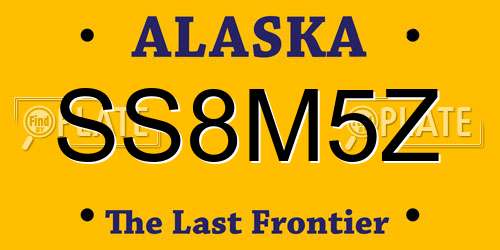 SS8M5Z Alaska License Plate