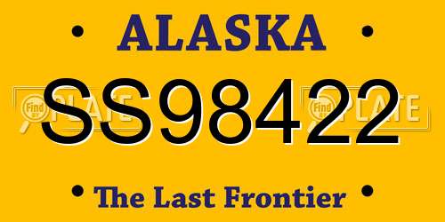 SS98422 Alaska License Plate