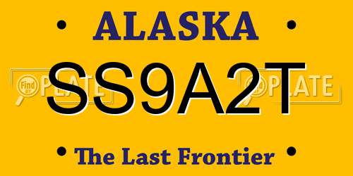 SS9A2T Alaska License Plate