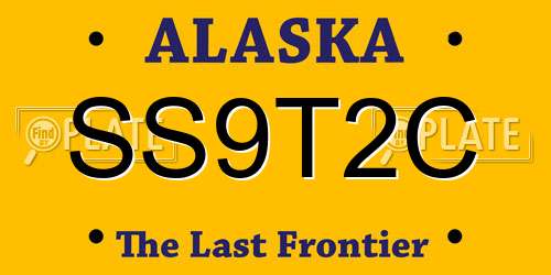 SS9T2C Alaska License Plate