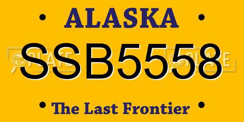 SSB5558 Alaska License Plate