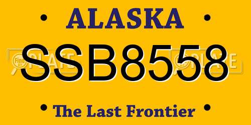 SSB8558 Alaska License Plate