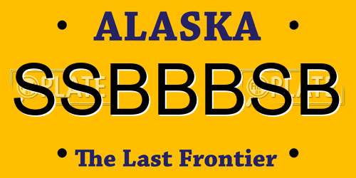 SSBBBSB Alaska License Plate