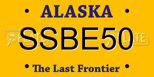 SSBE50 Alaska License Plate
