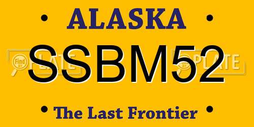 SSBM52 Alaska License Plate