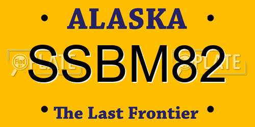 SSBM82 Alaska License Plate