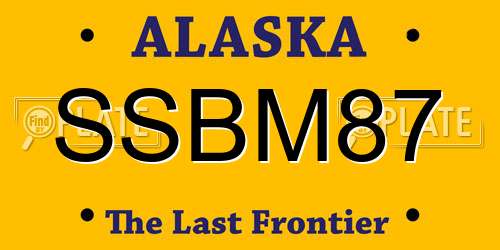 SSBM87 Alaska License Plate