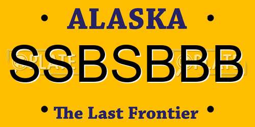 SSBSBBB Alaska License Plate