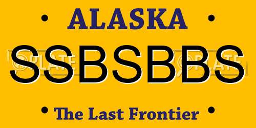 SSBSBBS Alaska License Plate