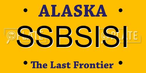 SSBSISI Alaska License Plate