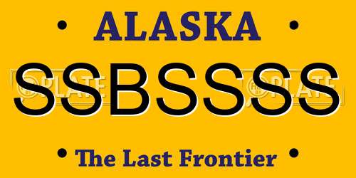 SSBSSSS Alaska License Plate