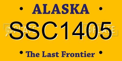 SSC1405 Alaska License Plate