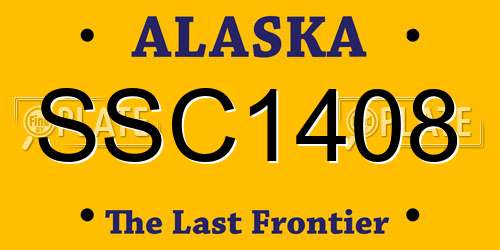 SSC1408 Alaska License Plate