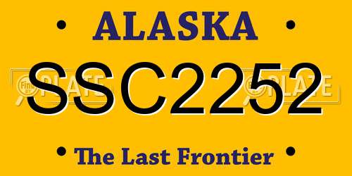 SSC2252 Alaska License Plate
