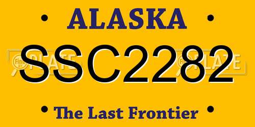 SSC2282 Alaska License Plate