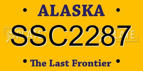 SSC2287 Alaska License Plate