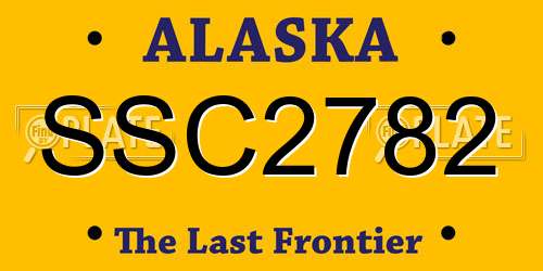 SSC2782 Alaska License Plate